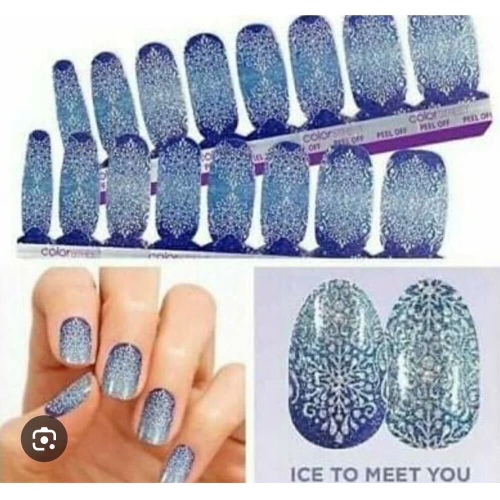 Color Street Nail Strips Ice to Meet You Cottagecore, Y2K Frosty Glam - Picture 3 of 6